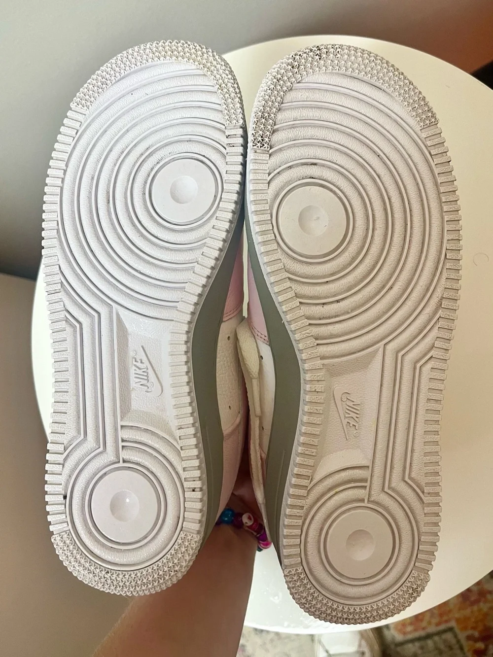 CUSTOM MADE Nike Air Force 1 Low — White, Light Pink & Gray 7.5